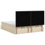 Ottoman seng med madras og LED Cremefarvet 180 x 200 cm Stof