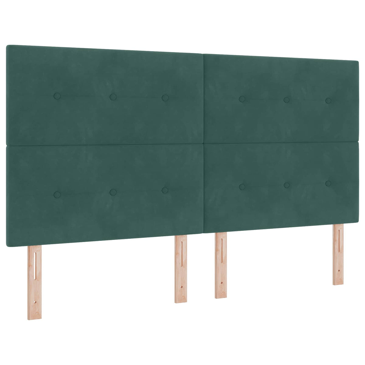 Ottoman seng med madras og LED Mørkegrøn 180 x 200 cm Velour