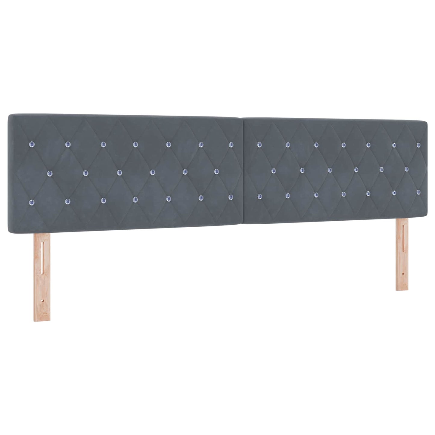 Opbevaringsseng med hovedgærde Mørkegrå 180 x 200 cm Fløjl