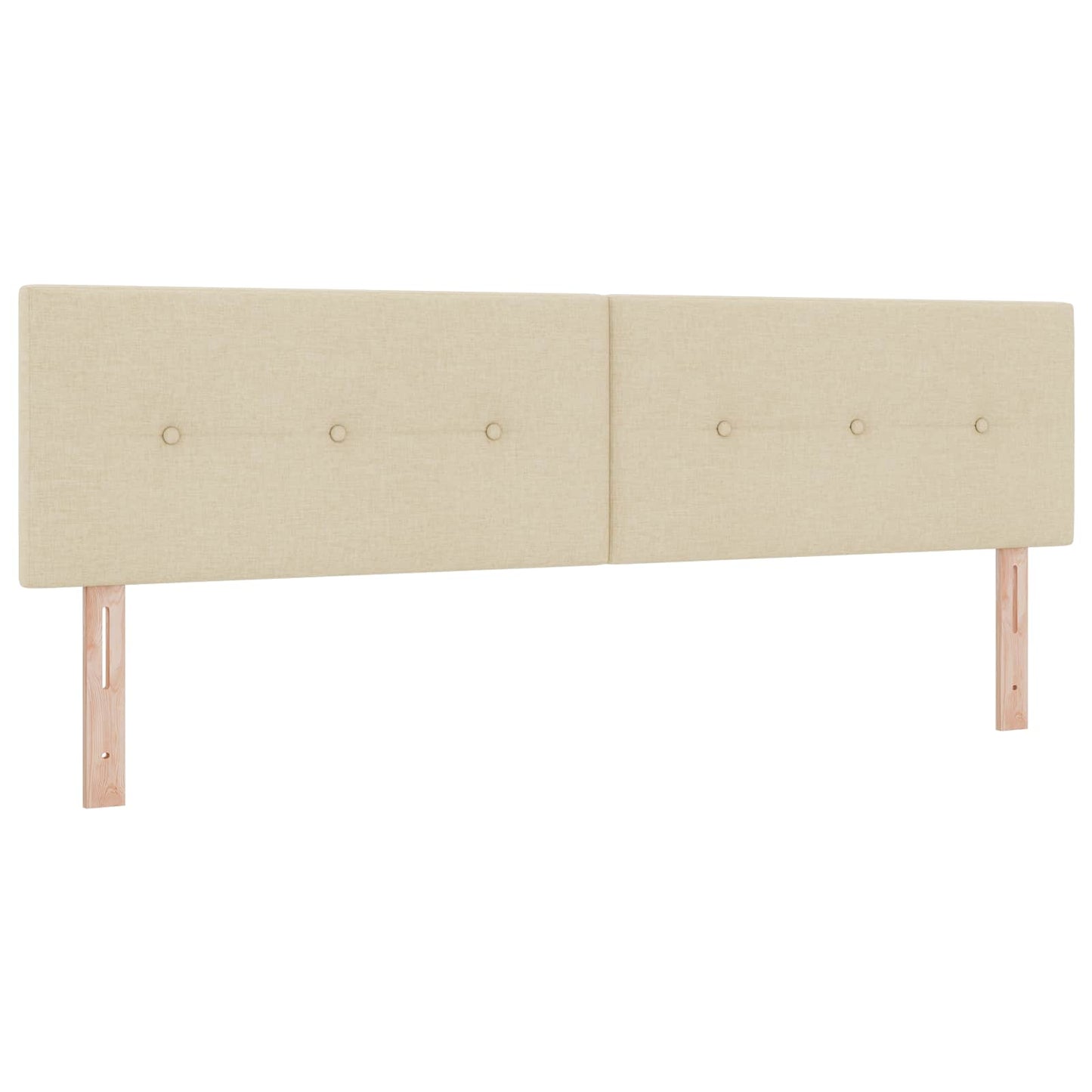 LED opbevarings seng med madras Cremefarvet 180 x 200 cm Stof
