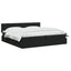 LED opbevarings seng med madras Sort 200 x 200 cm Stof
