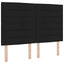 Seng med opbevaring og madras Sort 140 x 200 cm Stof