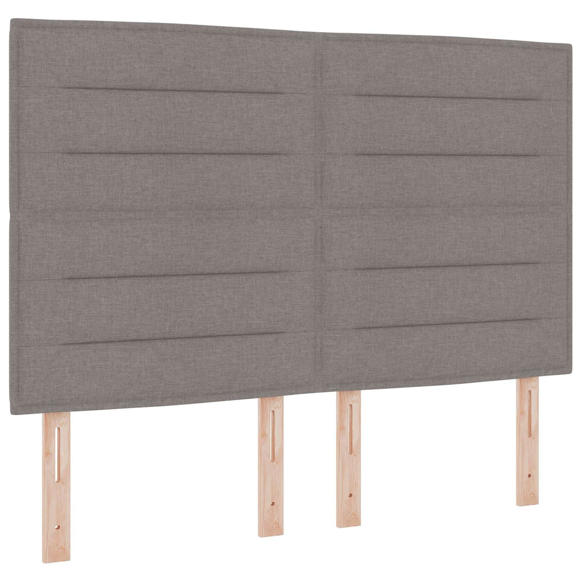 Seng med opbevaring og madras Gråbrun 140 x 200 cm Stof