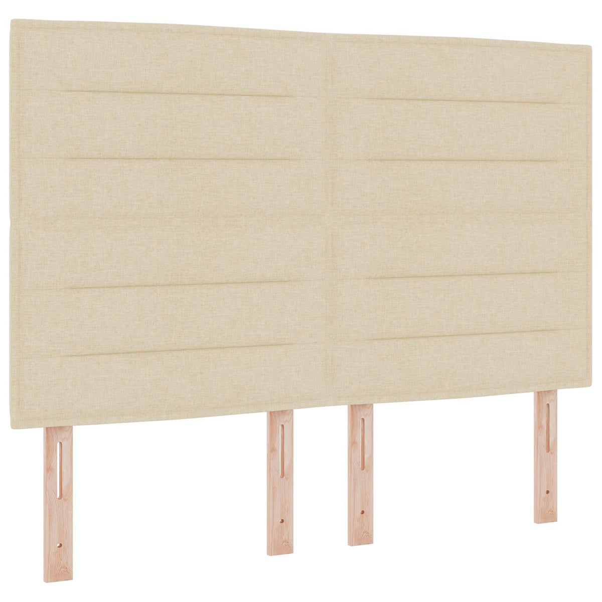 Seng med opbevaring og madras Cremefarvet 160 x 200 cm Stof