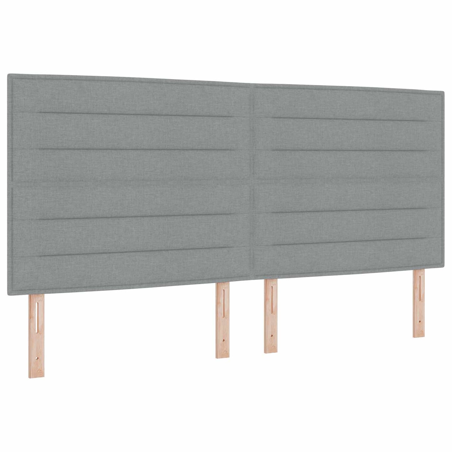 Seng med opbevaring og madras Lysegrå 200 x 200 cm Stof