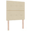 Seng med opbevaring og madras Cremefarvet 100 x 200 cm Stof