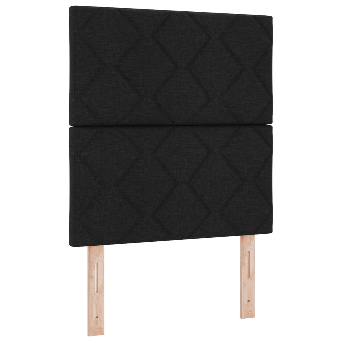 Seng med opbevaring og madras Sort 90 x 190 cm Stof