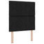 Seng med opbevaring og madras Sort 100 x 200 cm Stof