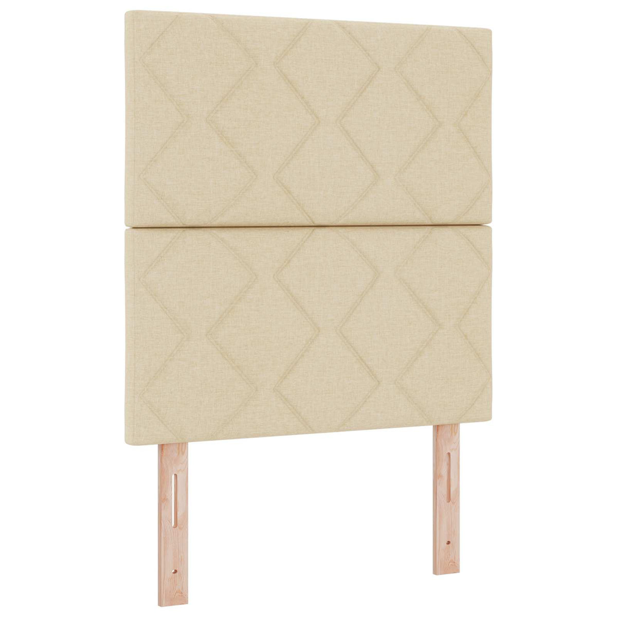 Seng med opbevaring og madras Cremefarvet 100 x 200 cm Stof