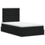 Seng med opbevaring og madras Sort 120 x 200 cm Stof