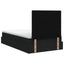 Seng med opbevaring og madras Sort 120 x 200 cm Stof