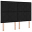Seng med opbevaring og madras Sort 140 x 190 cm Stof