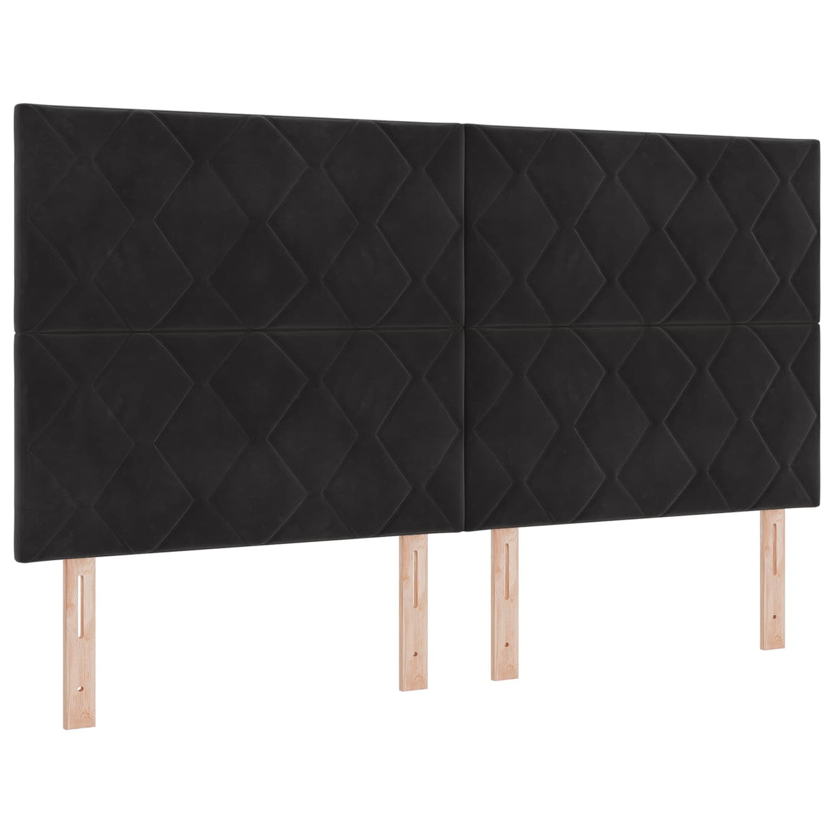 Seng med opbevaring og madras Sort 180 x 200 cm Fløjl