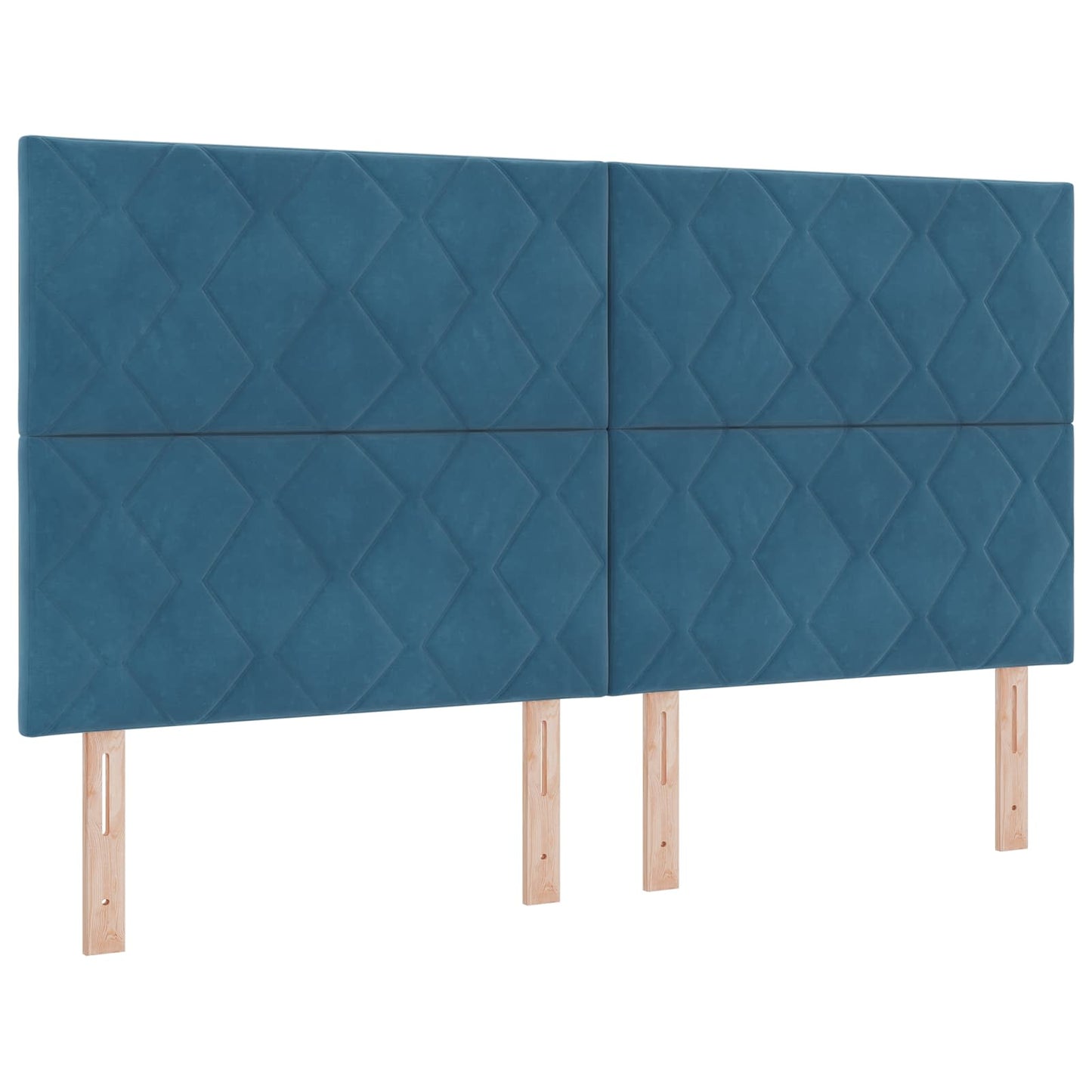 Seng med opbevaring og madras Mørk blå 180 x 200 cm Fløjl