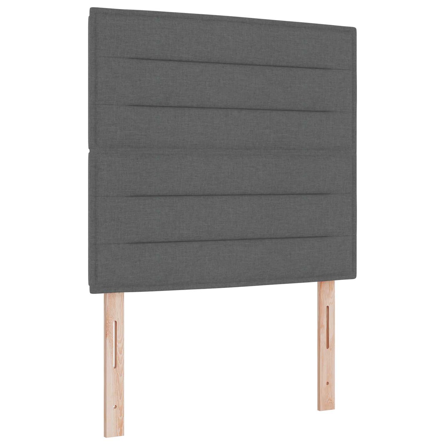 LED opbevarings seng med madras Mørkegrå 120 x 200 cm Stof