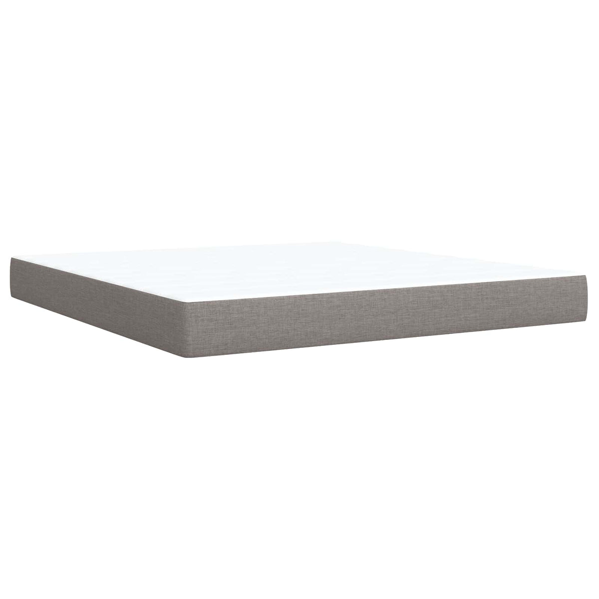 LED opbevarings seng med madras Gråbrun 180 x 200 cm Stof