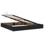 LED opbevarings seng med madras Sort 200 x 200 cm Stof