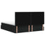 LED opbevarings seng med madras Sort 200 x 200 cm Stof