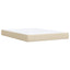 LED opbevarings seng med madras Cremefarvet 160 x 200 cm Stof