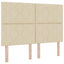 LED opbevarings seng med madras Cremefarvet 160 x 200 cm Stof