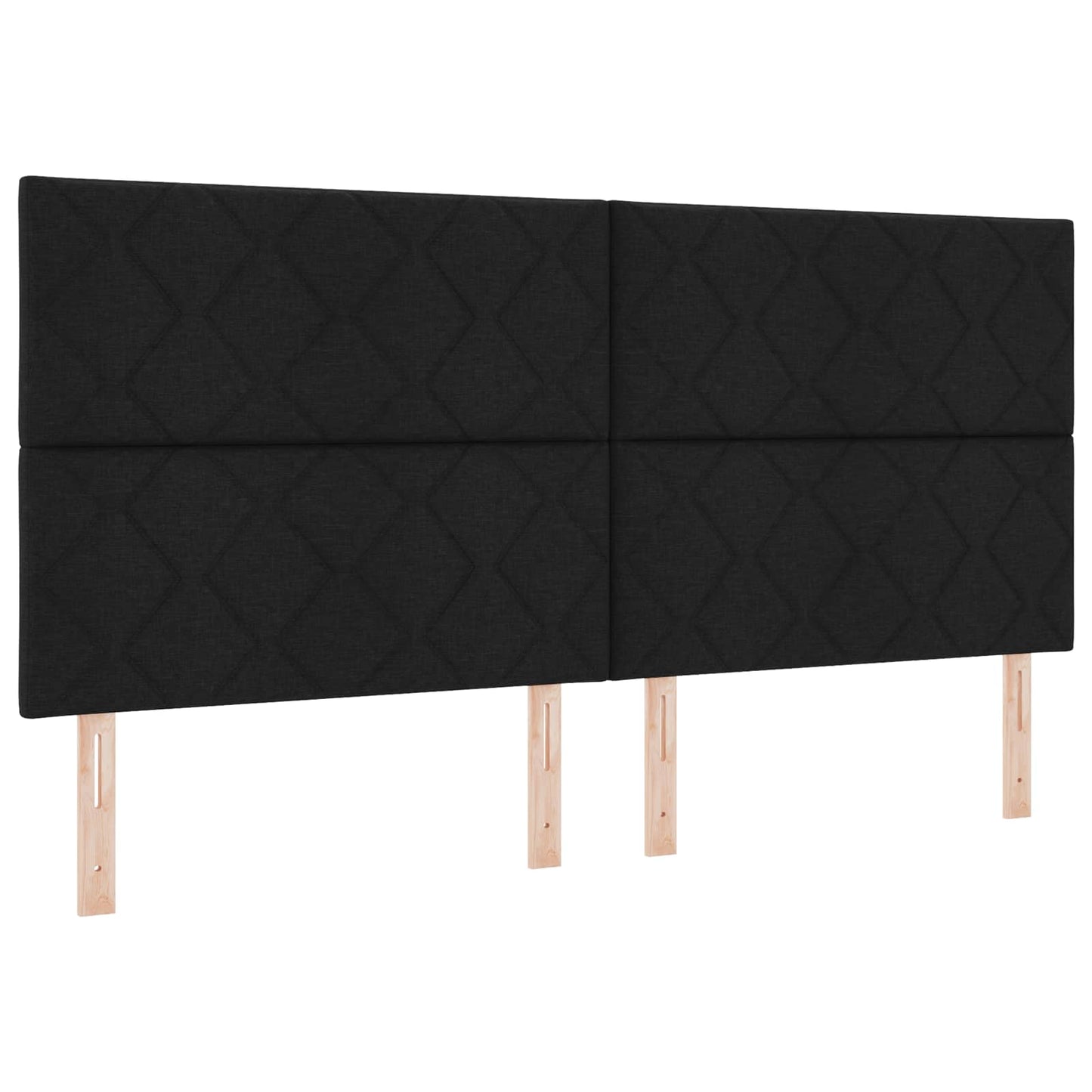 LED opbevarings seng med madras Sort 200 x 200 cm Stof