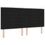 LED opbevarings seng med madras Sort 200 x 200 cm Stof