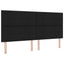 LED opbevarings seng med madras Sort 200 x 200 cm Stof
