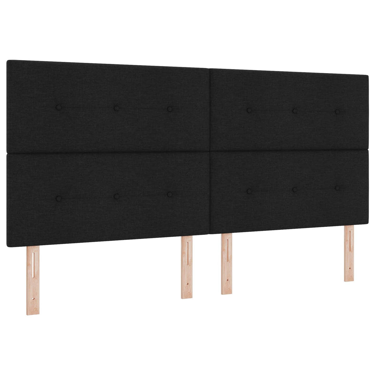 LED opbevarings seng med madras Sort 200 x 200 cm Stof