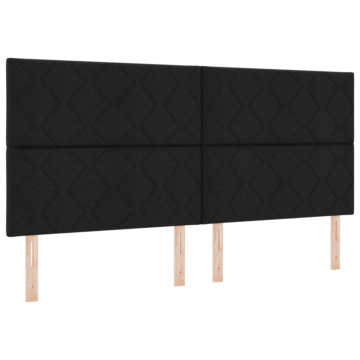 LED opbevarings seng med madras Sort 200 x 200 cm Stof