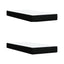 LED opbevarings seng med madras Sort 200 x 200 cm Stof