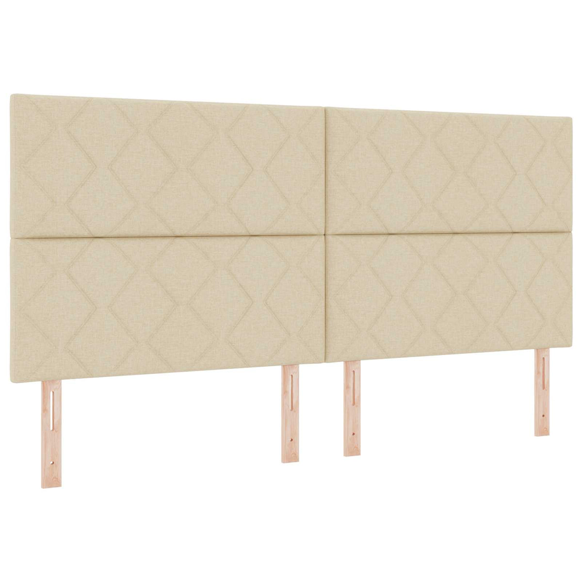 LED opbevarings seng med madras Cremefarvet 200 x 200 cm Stof