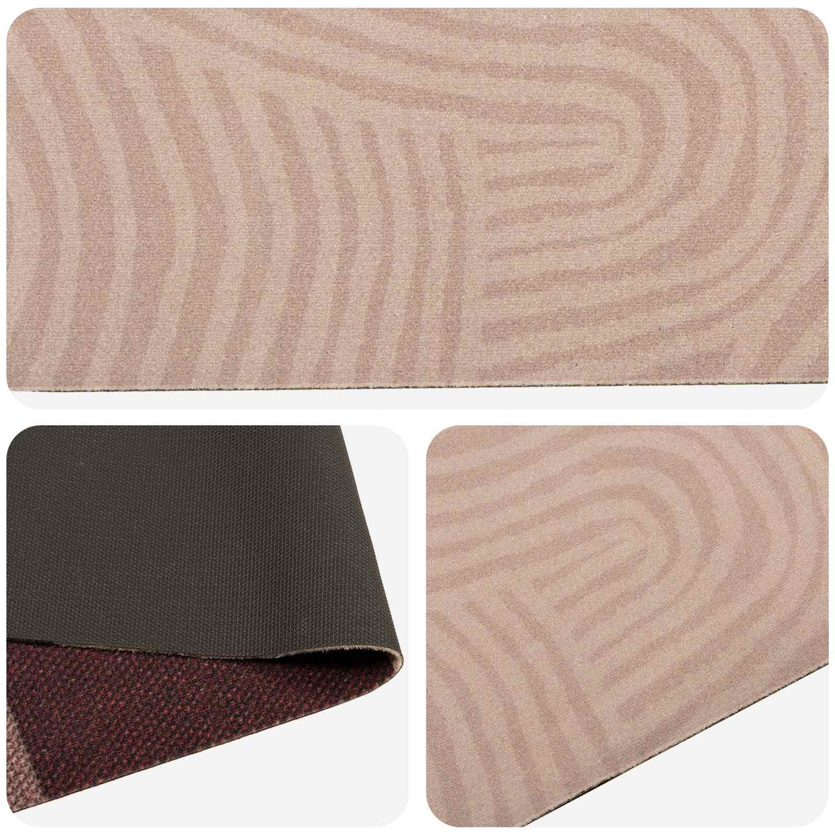 Køkken tæppe Taupe skandinavisk 150 x 45 cm 100% polyamid