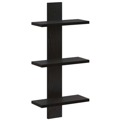Væghylde Sort eg 30 x 13,5 x 64,5 cm Konstrueret træ