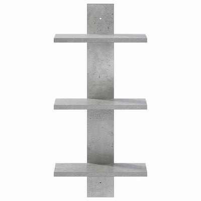 Væghylde Betongrå 30 x 13,5 x 64,5 cm Konstrueret træ