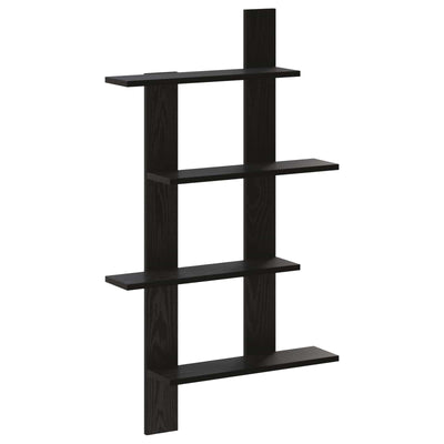 Væghylde Sort eg 61 x 13,5 x 105 cm Konstrueret træ