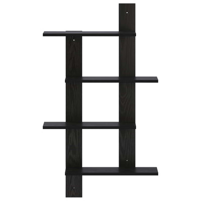 Væghylde Sort eg 61 x 13,5 x 105 cm Konstrueret træ