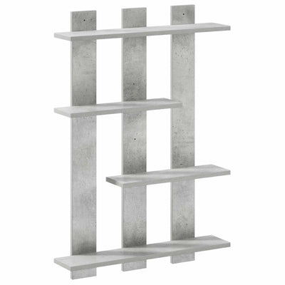 Væghylde Betongrå 61 x 13,5 x 88 cm Konstrueret træ