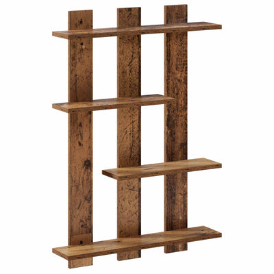 Væghylde Gammelt træ 61 x 13,5 x 88 cm Konstrueret træ