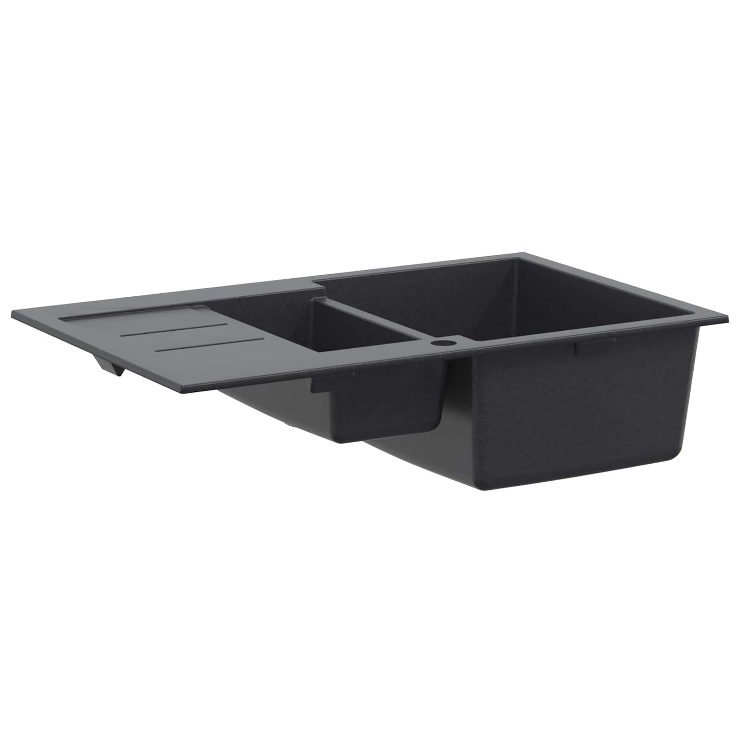Køkkenvask med to kummer Granit 80 x 50 x 30,5 cm Grafitgrå