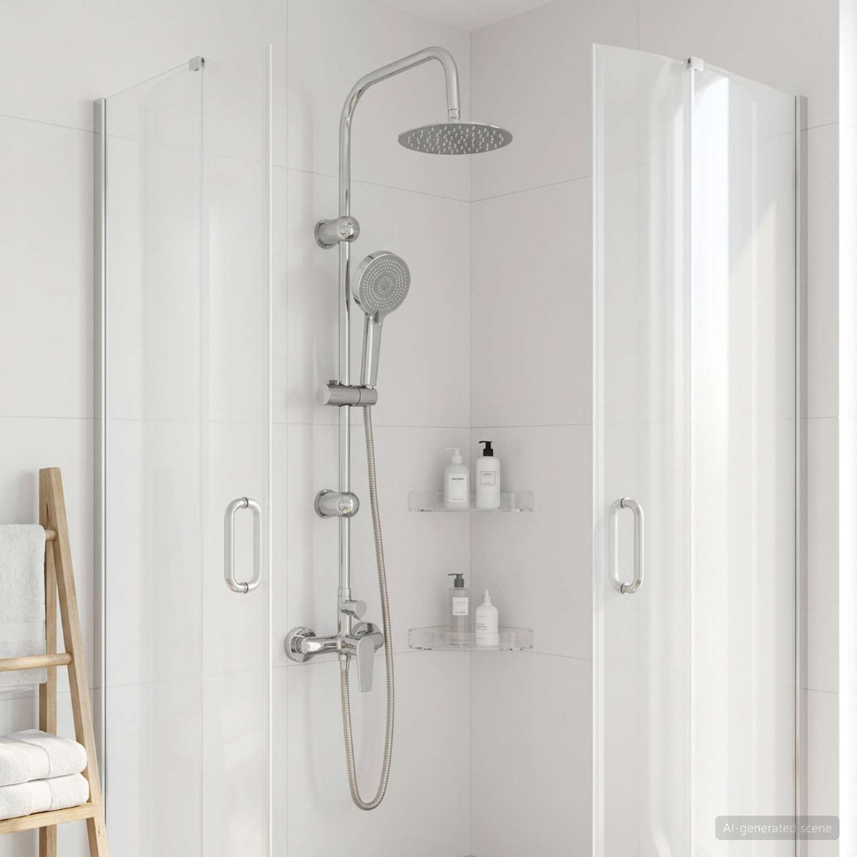 Brusesystem Krom Rustfrit stål 21 x 48 x 112 cm