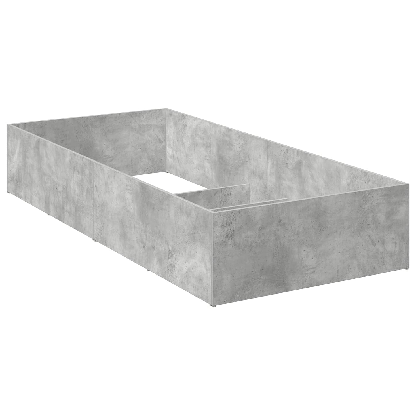 Sengeomkransning til justerbar sengebund Betongrå 90 x 200 cm
