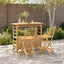 Udendørs barbord og skamler 3 stk. Naturfarvet Bambus