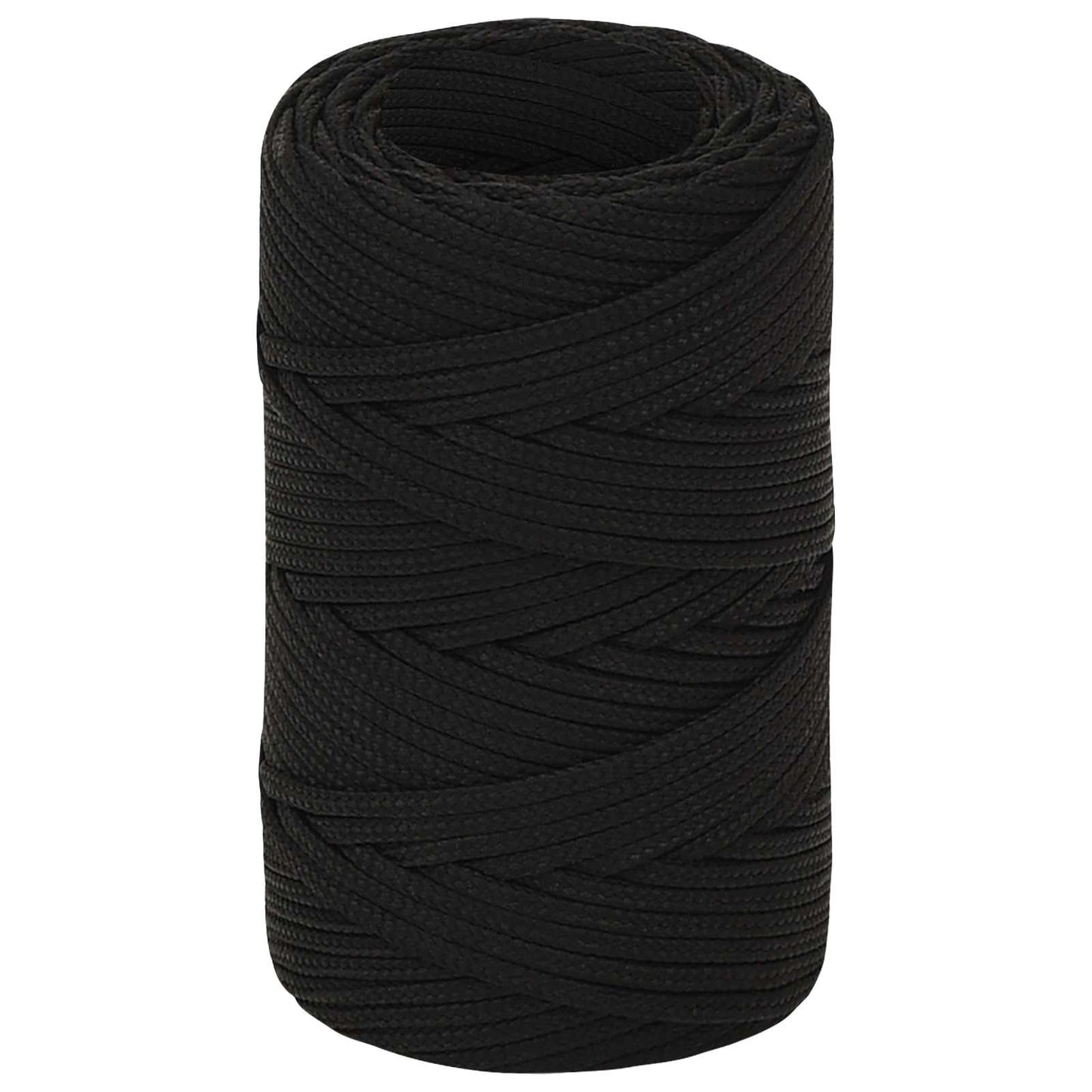 Multifunktionelt universaltov 2 mm 250 m Sort Polyester