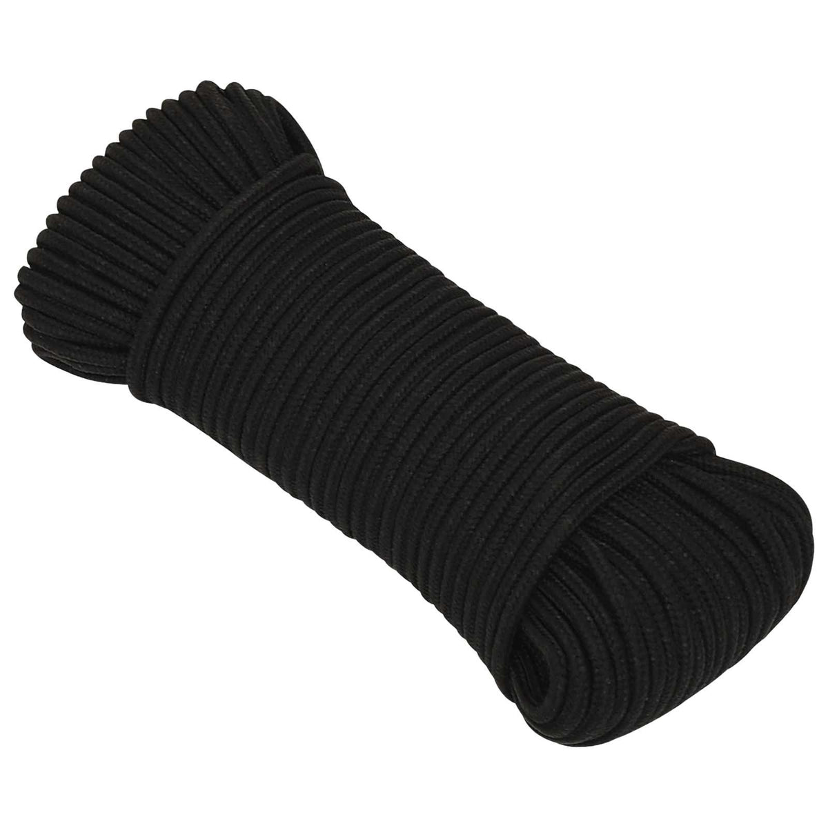 Multifunktionelt universaltov 5 mm 50 m Sort Polyester