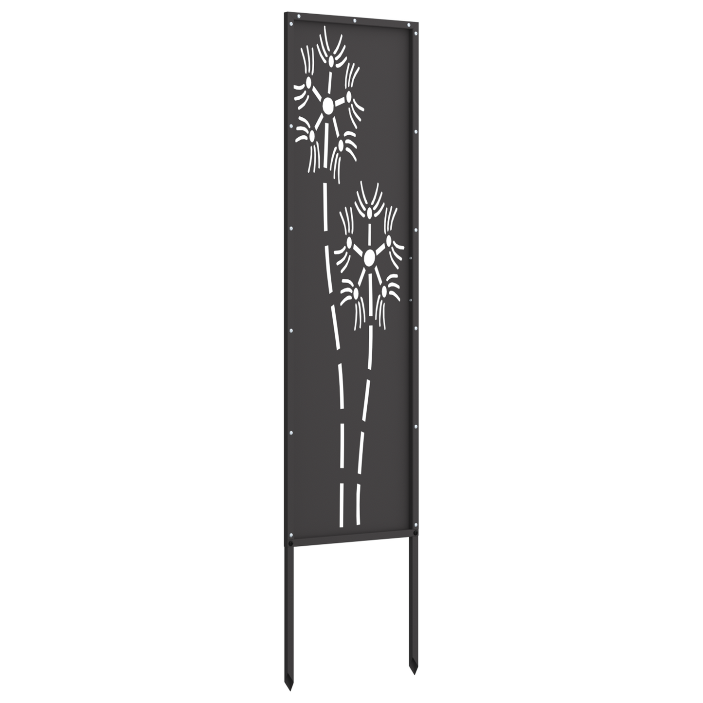 Have privatliv skærm Fretwork Sort 32 x 140 cm Koldvalset stål