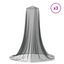 Myggenet til seng 3 stk. 156 mesh Sort ⌀56 x 220 cm Polyester