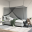 Myggenet til seng 156 mesh Sort 220 x 100 x 150 cm Polyester