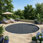 Solar Pool Cover Ekstra Tung Ø 488 cm 400 μm Rund PE Sort