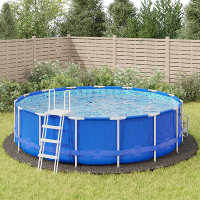 poolunderlag Ø550 cm polyester-geotekstil lysegrå
