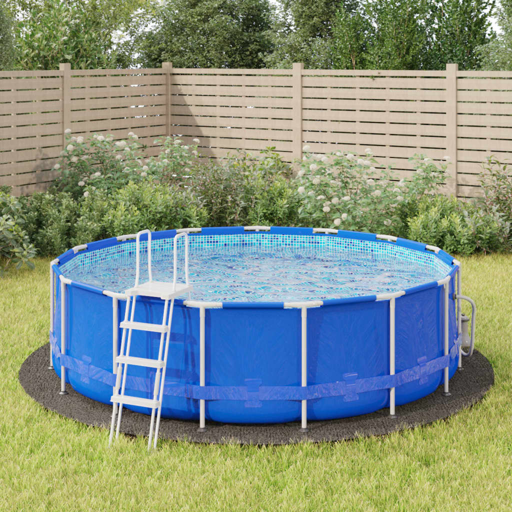 poolunderlag Ø428 cm polyester-geotekstil lysegrå